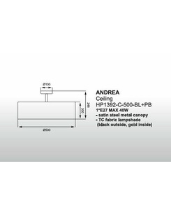 Люстра пристельова Zuma Line HP1392-C-500-BL+PB Andrea  опис