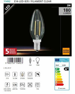 Лампа Едісона EGLO E14-LED-B35  опис