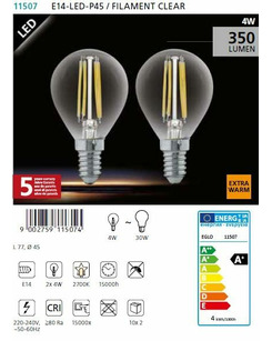 Лампа Эдисона EGLO E14-LED-P45  описание