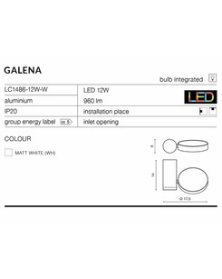 Точечный светильник Azzardo AZ1457 GALENA (LC1486-12W-W)  отзывы