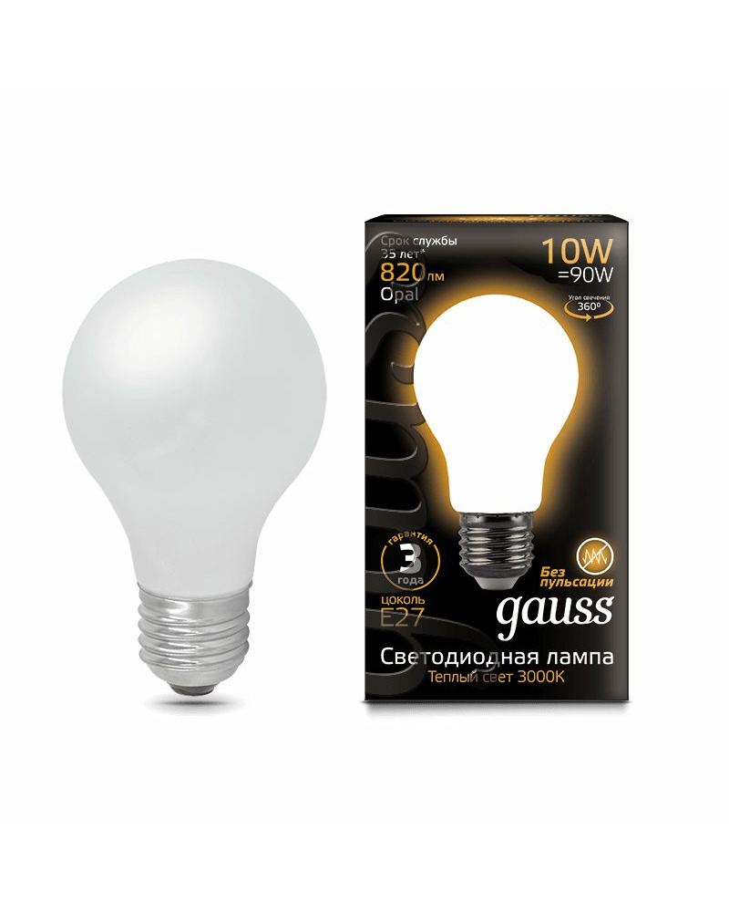 Лампочка Gauss 102202110 A60 E27 10 Вт 2700K цена