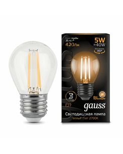 Лампочка Gauss 105802105 P45 E27 5 Вт 2700K цена