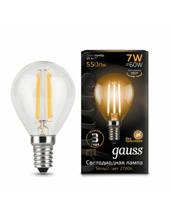 Лампочка Gauss 105801107 P45 E14 7 Вт 2700K цена