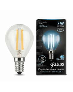 Лампочка Gauss 105801207 P45 E14 7 Вт 4100K цена