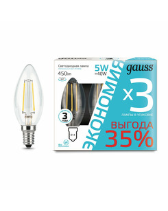Лампочка Gauss 103801205T C37 E14 5 Вт 4100K ціна