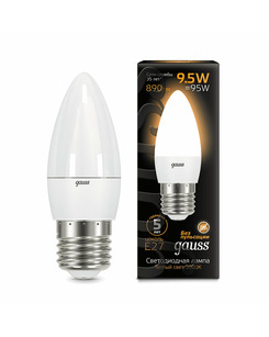 Лампочка Gauss 103102110 C37 E27 9.5 Вт 3000K цена