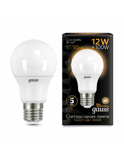 Лампочка Gauss 102502112 A60 E27 12 Вт 3000K ціна