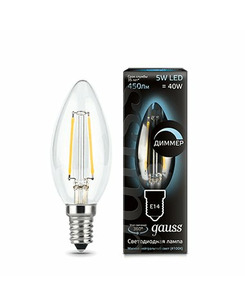 Лампочка Gauss 103801205-D C37 E14 5 Вт 4100K цена