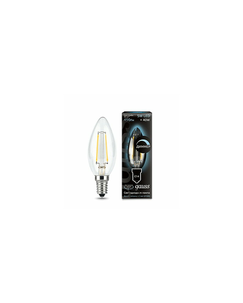 Лампочка Gauss 103801205-D C37 E14 5 Вт 4100K цена