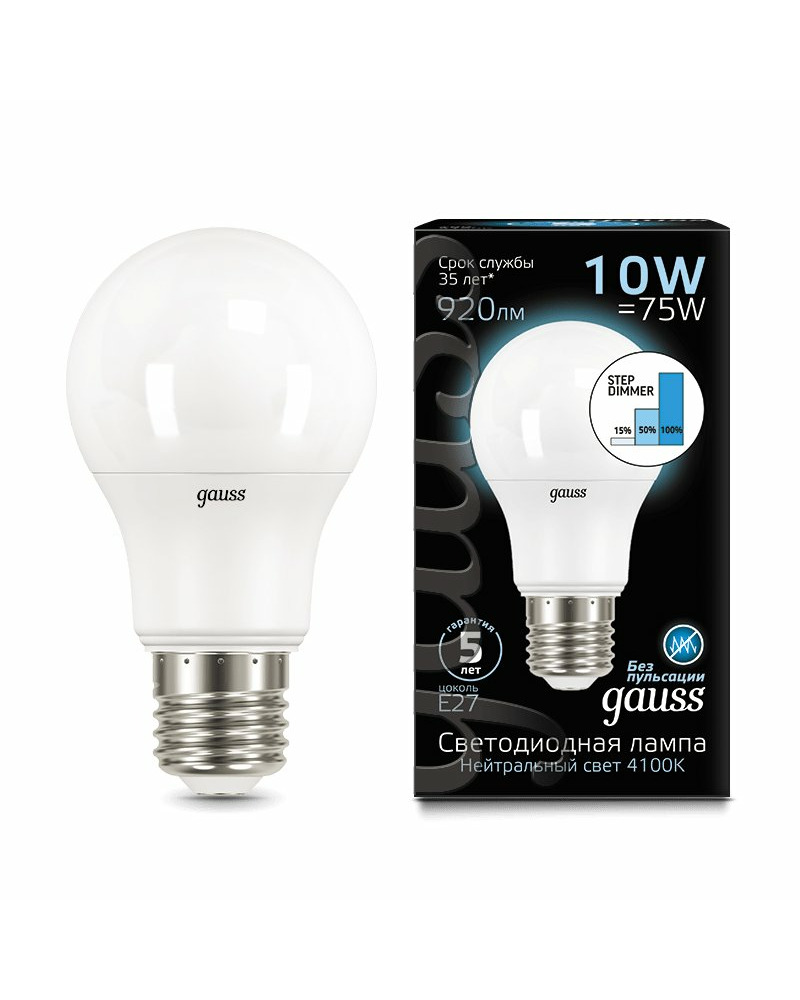 Лампочка Gauss 102502210-S A60 E27 10 Вт 4100K ціна