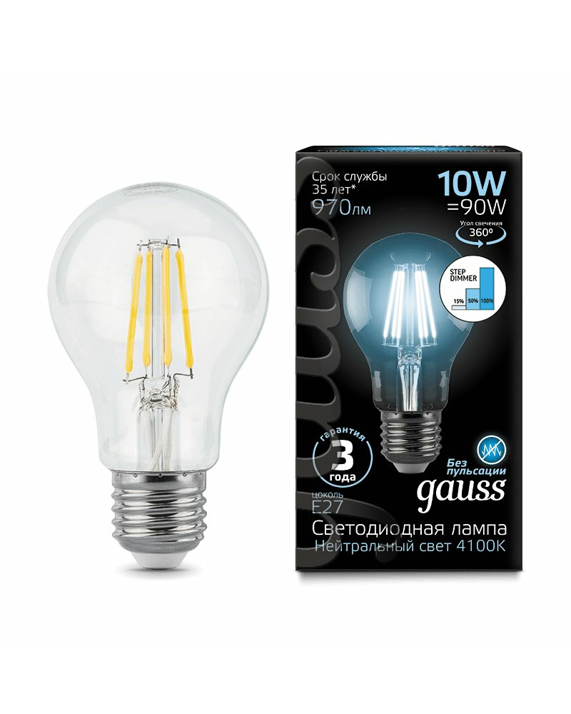Лампочка Gauss 102802210-S A60 E27 10 Вт 4100K цена