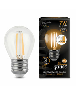 Лампочка Gauss 105802107-S P45 E27 7 Вт 2700K цена