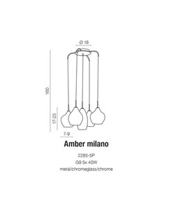 Підвісний світильник Azzardo AZ3076 Amber milano  опис