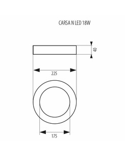 Потолочный светильник Kanlux 28949 Carsa V2LED 18W-NW-W  описание