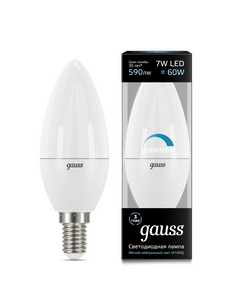 Лампочка Gauss 103101207-D LED CANDLE-DIM E14 7W 4100К цена