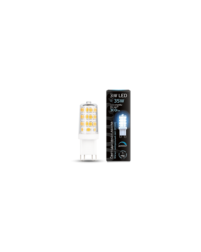 Лампочка Gauss 107309203 LED G9 AC185-265V 3W цена