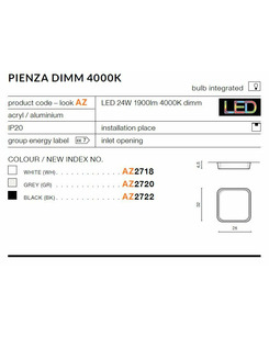 Потолочный светильник Azzardo AZ2718 Pienza (5901238427186)  отзывы