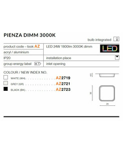 Потолочный светильник Azzardo AZ2719 Pienza (5901238427193)  отзывы