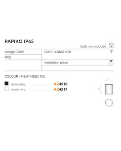 Точечный светильник AZzardo AZ4217 Papiko Ip65 Wh  отзывы