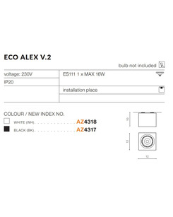 Точечный светильник AZzardo AZ4317 Eco Alex V.2 Bk  отзывы