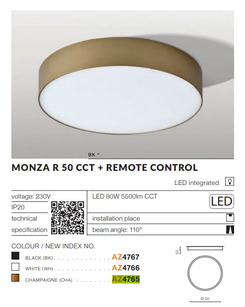 Стельовий світильник AZzardo AZ4767 Monza Led R50 Ctt  відгуки