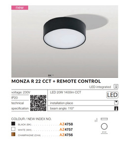 Стельовий світильник AZzardo AZ4757 Monza Led R22 Ctt  відгуки