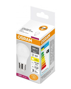 Лампочка Osram 4058075623040 Led Value CL E27 6,5W/830 3000K 650Lm A60 230V FR цена