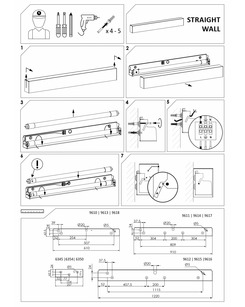 Бра, настенный светильник Nowodvorski 6350 Straight wall led E14 1x40W IP20 Gr  характеристики