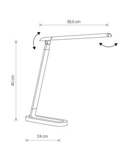 Настільна лампа Nowodvorski 8357 Chic LED 1x8W 4000K 400Lm IP20 Чорна  характеристики