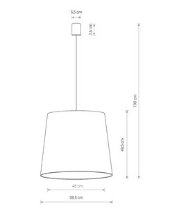 Підвісний світильник Nowodvorski 8440 Cone E27 1x60W IP20 Bl  опис