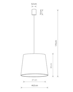 Підвісний світильник Nowodvorski 8442 Cone E27 1x60W IP20 Wh  опис