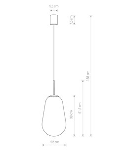 Підвісний світильник Nowodvorski 8672 Pear E27 1x40W IP20 Transparent  купити