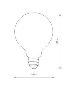 Лампа Nowodvorski 9177 Bulb glass ball led E27 1x8W 3000K 840Lm Wh  описание