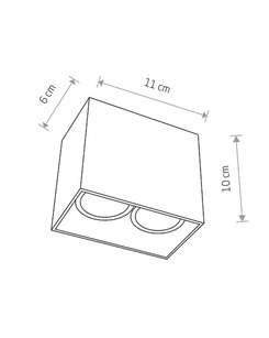Точковий світильник Nowodvorski 9385 Gap GU10 2x35W IP20 Wh  опис