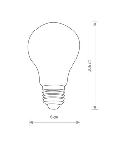 Лампа Nowodvorski 9794 Bulb vintage led E27 1x4W 2200K 400Lm Transparent  купити
