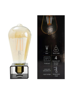 Лампа Nowodvorski 9796 Bulb vintage led E27 1x4W 2200K 360Lm Transparent  опис