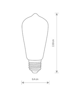 Лампа Nowodvorski 9796 Bulb vintage led E27 1x4W 2200K 360Lm Transparent  купити