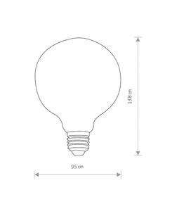 Лампа Nowodvorski 9797 Bulb vintage led E27 1x4W 2200K 360Lm Transparent  купити