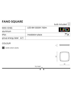 Подвесной светильник Azzardo AZ2186 Fano LED 1x9W 3000K 750Lm IP54  отзывы