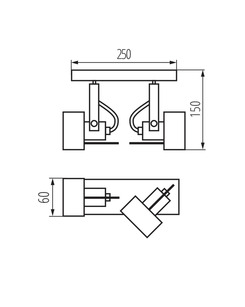 Спот Kanlux 34922 Sonda GU10 2x10W IP20  характеристики