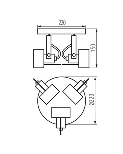 Спот Kanlux 34927 Sonda GU10 3x10W IP20  характеристики