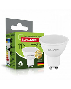 Лампа Eurolamp LED-SMD-11104(P) ЕКО MR16 GU10 11W 4000K 990Lm IP20 ціна