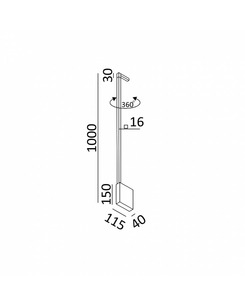 Бра LTX 10.1000.10.930.BK Rod LED 1x10.5W 3000K 630Lm IP20  описание