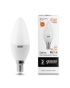 Лампочка Gauss 33116 E14 C37 6W 3000K 420Lm ціна
