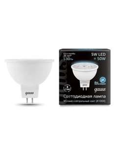 Лампочка Gauss 101505205 GU5.3 MR16 5W 4100K 530Lm ціна