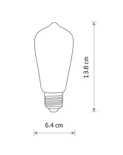 Лампа Nowodvorski 10594 Bulb vintage led E27 1x6W 2200K 360Lm Transparent  описание