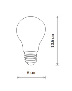 Лампа Nowodvorski 10596 Bulb vintage led E27 1x6W 2200K 360Lm Transparent  опис