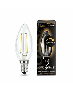 Лампочка Gauss 103801105-D C37 E14 5 Вт 2700K ціна
