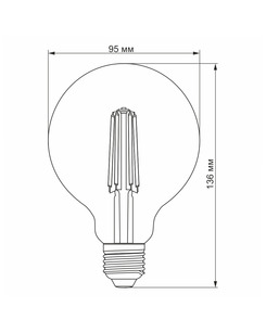 Светодиодная лампа Videx G95FAD-07272 E27 7W 700Lm 2200K  отзывы