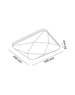 Потолочный светильник с пультом Goldlux 312747 Kastor Led 1x72W 3000K-4000K-6000K IP20 Wh  характеристики